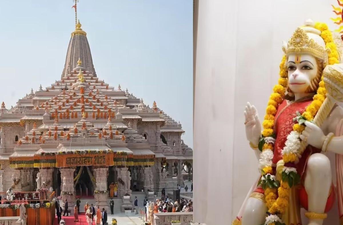 हनुमान जयंती पर राम मंदिर में भव्य ध्वजारोहण, विनय कटियार ने फहराया भगवा ध्वज