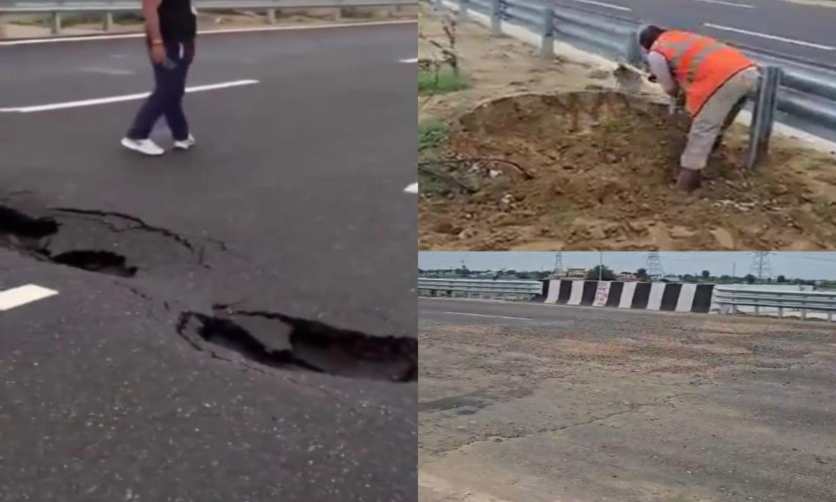 सोशल मीडिया का असर :दिल्ली देहरादून एक्सप्रेसवे पर सुबह वायरल हुआ सड़क का गड्डा ,शाम होते होते NHAI ने कर डाली मरम्मत।