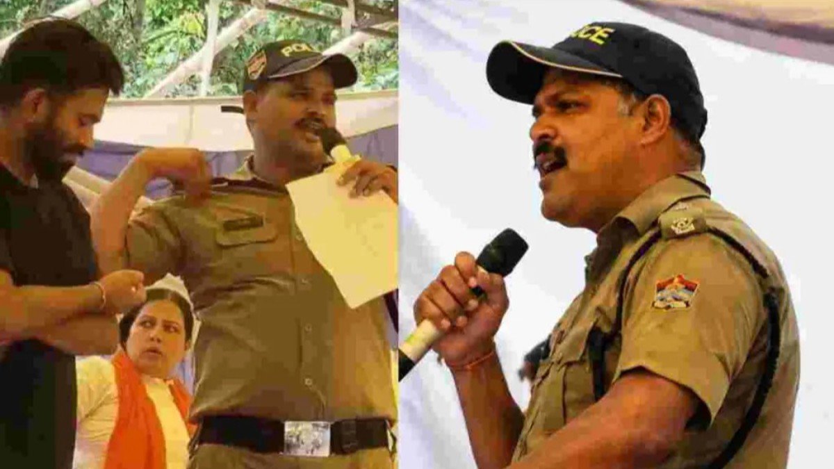CJP Protest में रौब से इस्तीफ़ा देने वाला कांस्टेबल शेर सिंह हुआ बर्खास्त, पुलिस बोली अब हमारा रिश्ता ख़तम