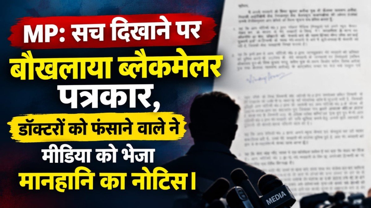 MP: सच दिखाने पर बौखलाया ब्लैकमेलर, डॉक्टरों को फंसाने वाले मास्टरमाइंड ने मीडिया को भेजा मानहानि का नोटिस